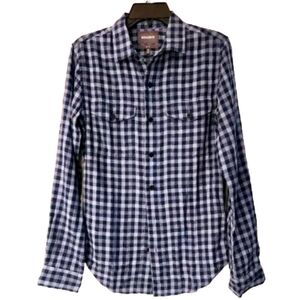 Bonobos Casual checkered button front shirt in two/tone blue size XS -Slim. NWOT